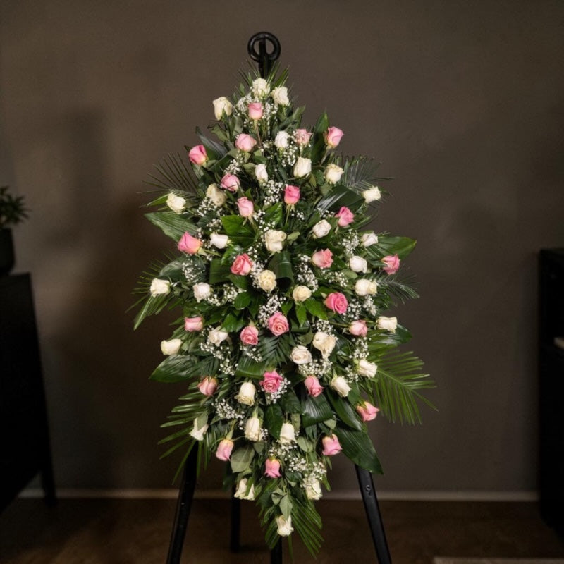 Lagrimal fúnebre de Rosas Naturales
